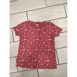 Honey Women's Red Travel Landmark Graphic T Shirt Size Small